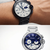 ساعت مردانه کرنوگراف ماهنما کارتیر Cartier موتورژاپن– بند استیل