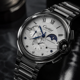 ساعت مردانه کرنوگراف ماهنما کارتیر Cartier موتورژاپن– بند استیل